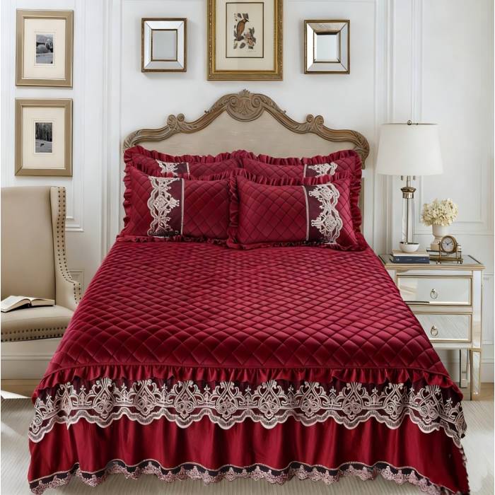 Set cuvertura de pat cu 2 fete de perne