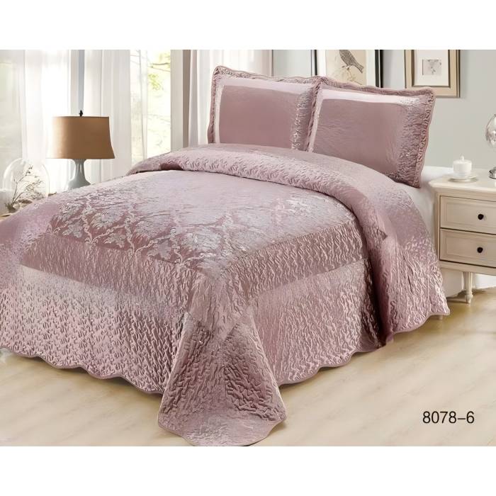 Set cuvertura catifea cu paiete + 2 fete de perna